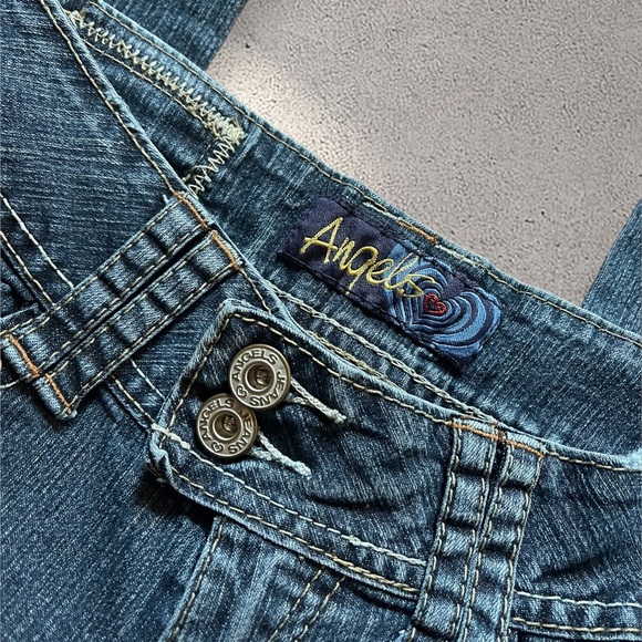 ANGELS Y2K LOW-RISE BLUE JEANS W/ CUTE BACK POCKETS - Picture 5 of 7